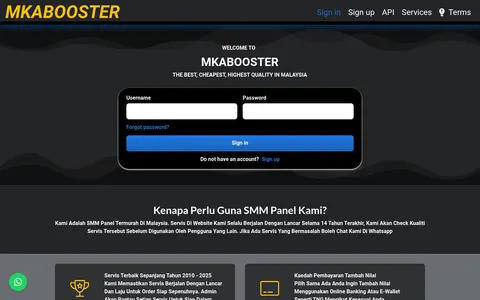 mkabooster.net homepage