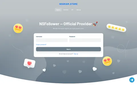 nsgram.store homepage