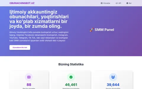 obunachinsbot.uz homepage
