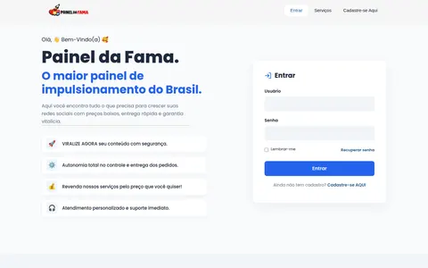 paineldafama.com.br homepage
