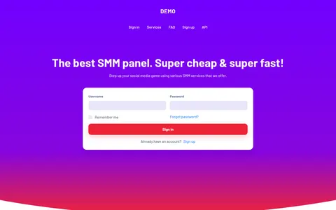 perfectsmmpanel.com homepage