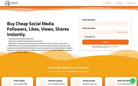 primesmmindia.in homepage