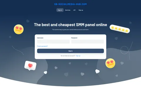 sb-socialmedia-hub.com homepage