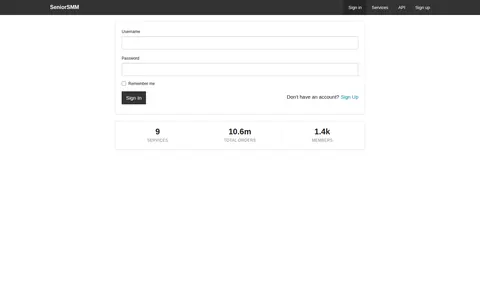 seniorsmm.com homepage