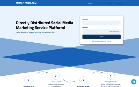 smmapipanel.com homepage