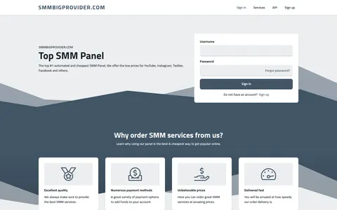 smmbigprovider.com homepage