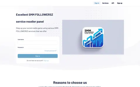 smmfollowersz.com homepage