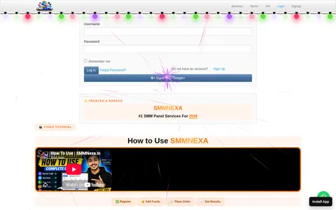 smmnexa.in homepage