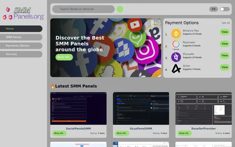 smmpanels.org homepage