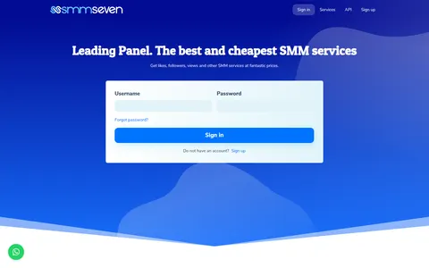 smmseven.com homepage