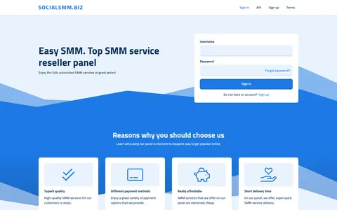 socialsmm.biz homepage