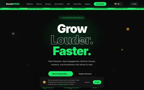 socialspark.shop homepage