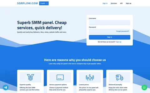 ssrflow.com homepage