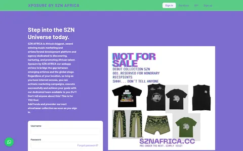 sznafrica.cc homepage