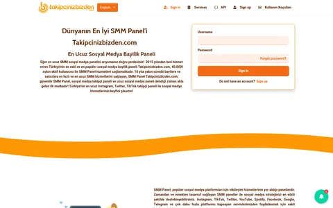 takipcinizbizden.com homepage