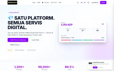 taukebooster.com homepage