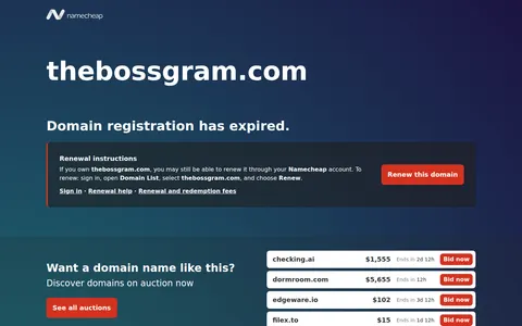 thebossgram.com homepage