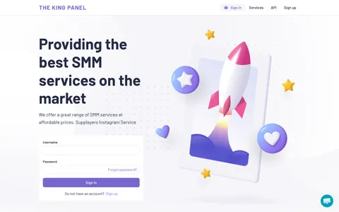 thekingpanel.com homepage