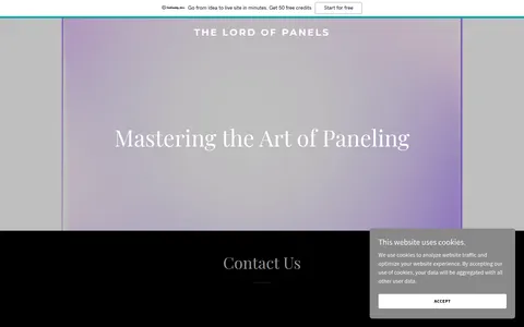 thelordofpanels.com homepage