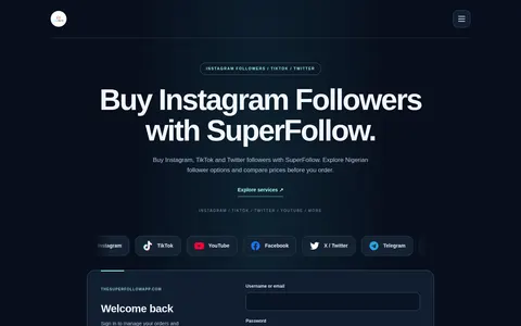 thesuperfollowapp.com homepage