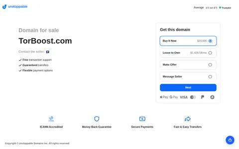 torboost.com homepage