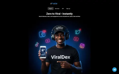 viraldex.co homepage