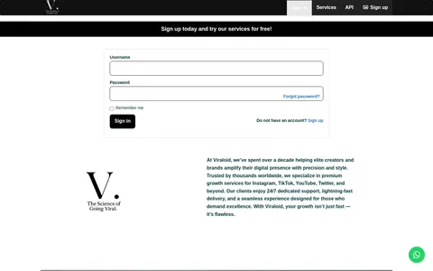 viraloid.co homepage
