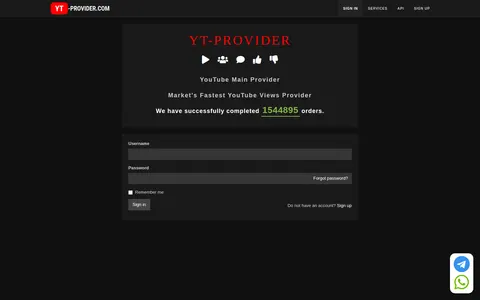 yt-provider.com homepage