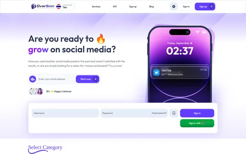 oversmm.com homepage