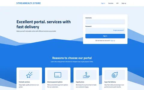 Baratosociais homepage