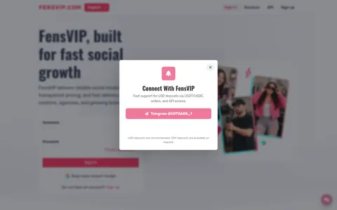 social.fensvip.com homepage