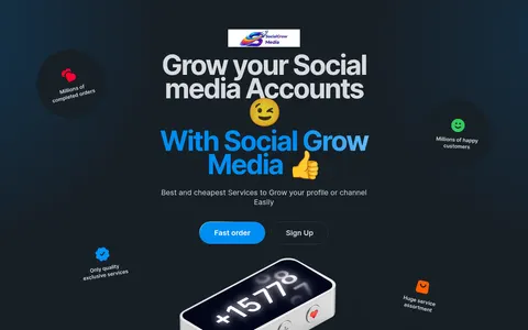 socialgrowmedia.com homepage