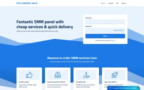 followers.sale homepage