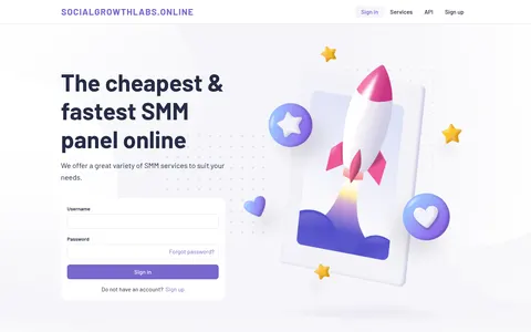 socialgrowthlabs.online homepage