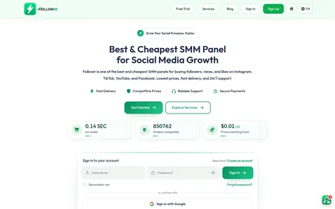 followir.com homepage