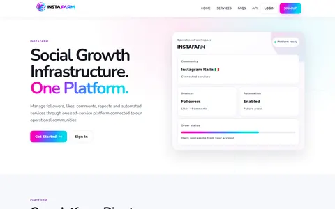 instafarm.net homepage