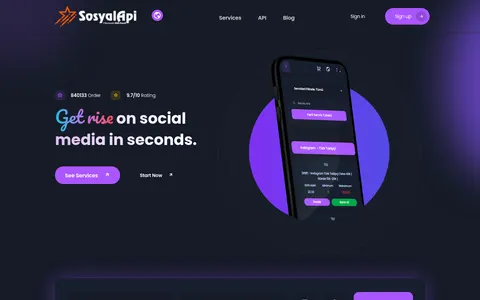 sosyalapi.com homepage