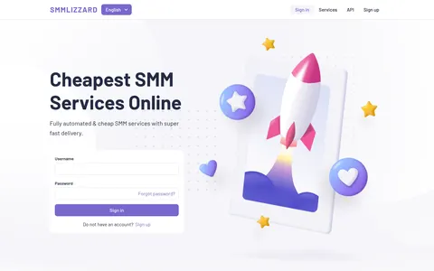 smmlizzard.com homepage