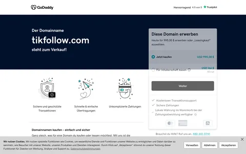 tikfollow.com homepage