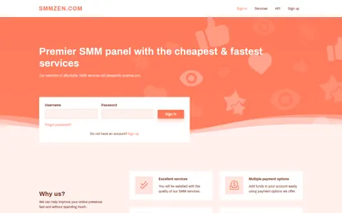 smmzen.com homepage