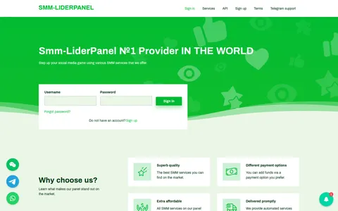 smm-liderpanel.com homepage