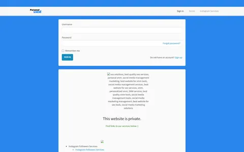 personalizedsmm.com homepage