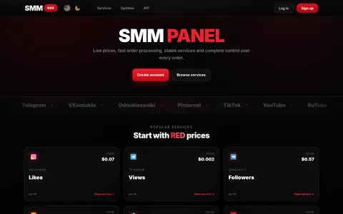 smm.red homepage