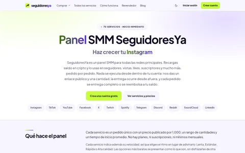 seguidoresya.com homepage