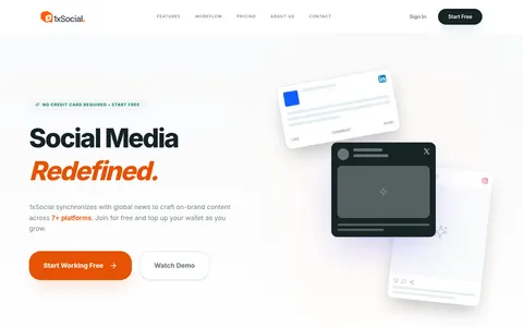 1xsocial.com homepage