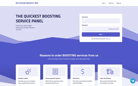 accountboost.me homepage
