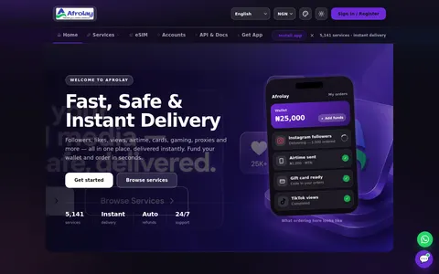 afrolay.com homepage