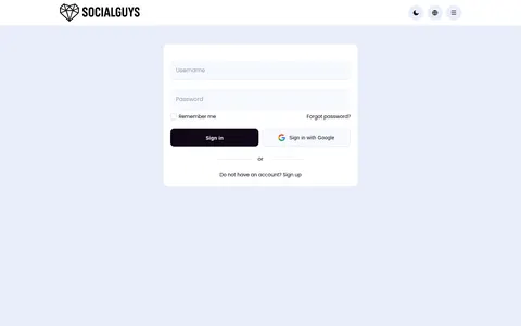 app.socialguys.com homepage