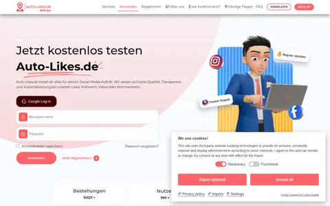 auto-likes.de homepage