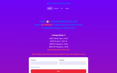 bellefollowers.com homepage